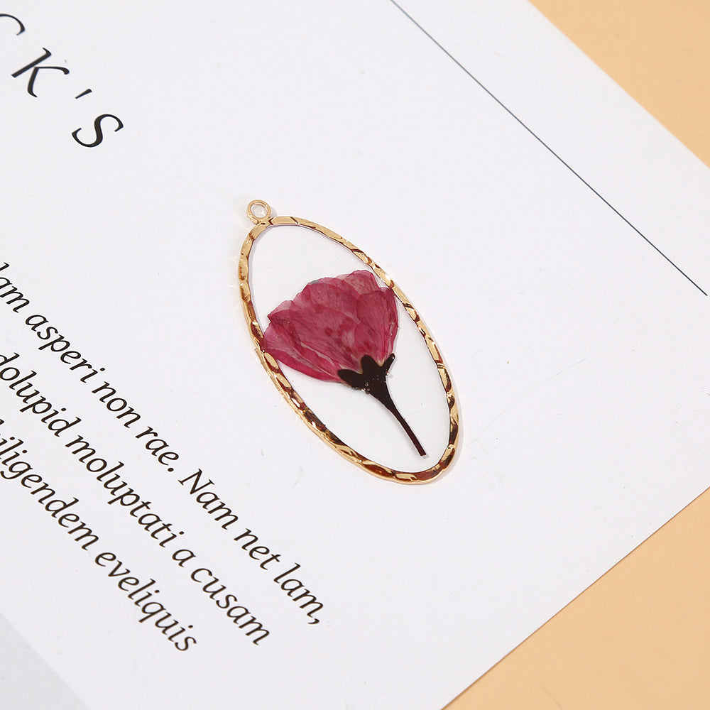 Wholesale 10pcs/packDIY copper wire edge conch real flower dried flower pendant accessories